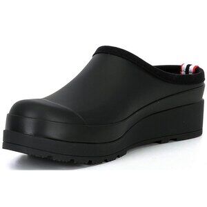 Women's Hunter Original Play Clog Mules Waterproof Slip On Shoes US 6 Black NWOB